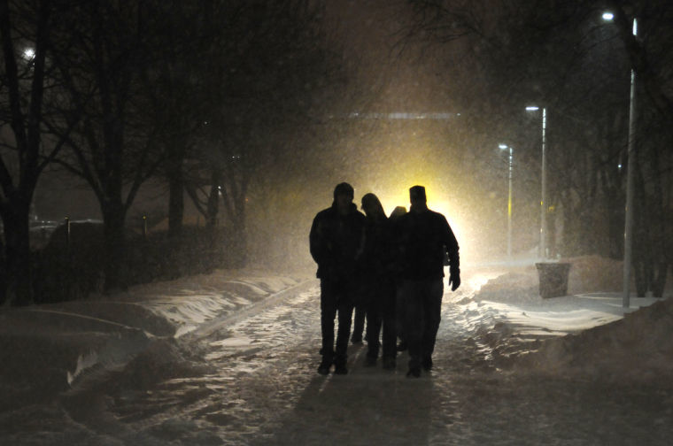 Fans brave blizzard to see band